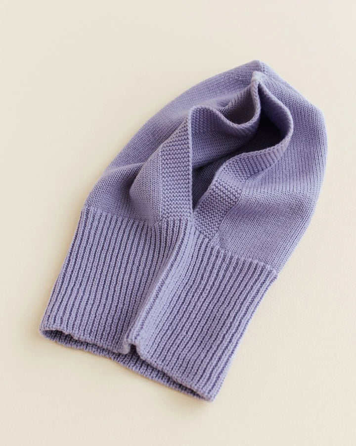 Balaclava Hvid en merino tricoté lilas