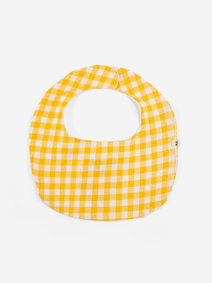 Bavoir Bobo Choses en coton  carré  blanc et jaune