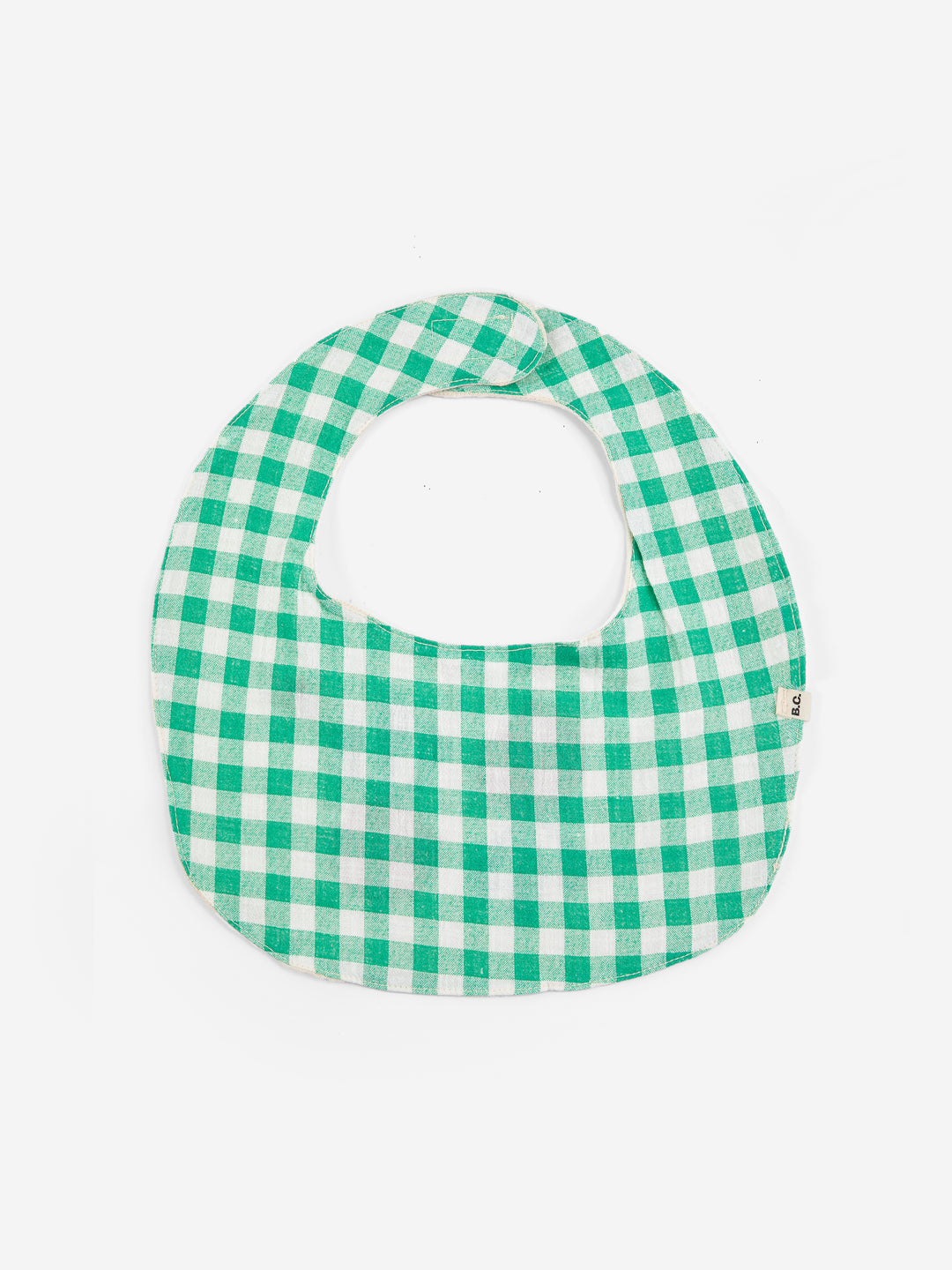 Bavoir Bobo Choses en coton carré vert et blanc