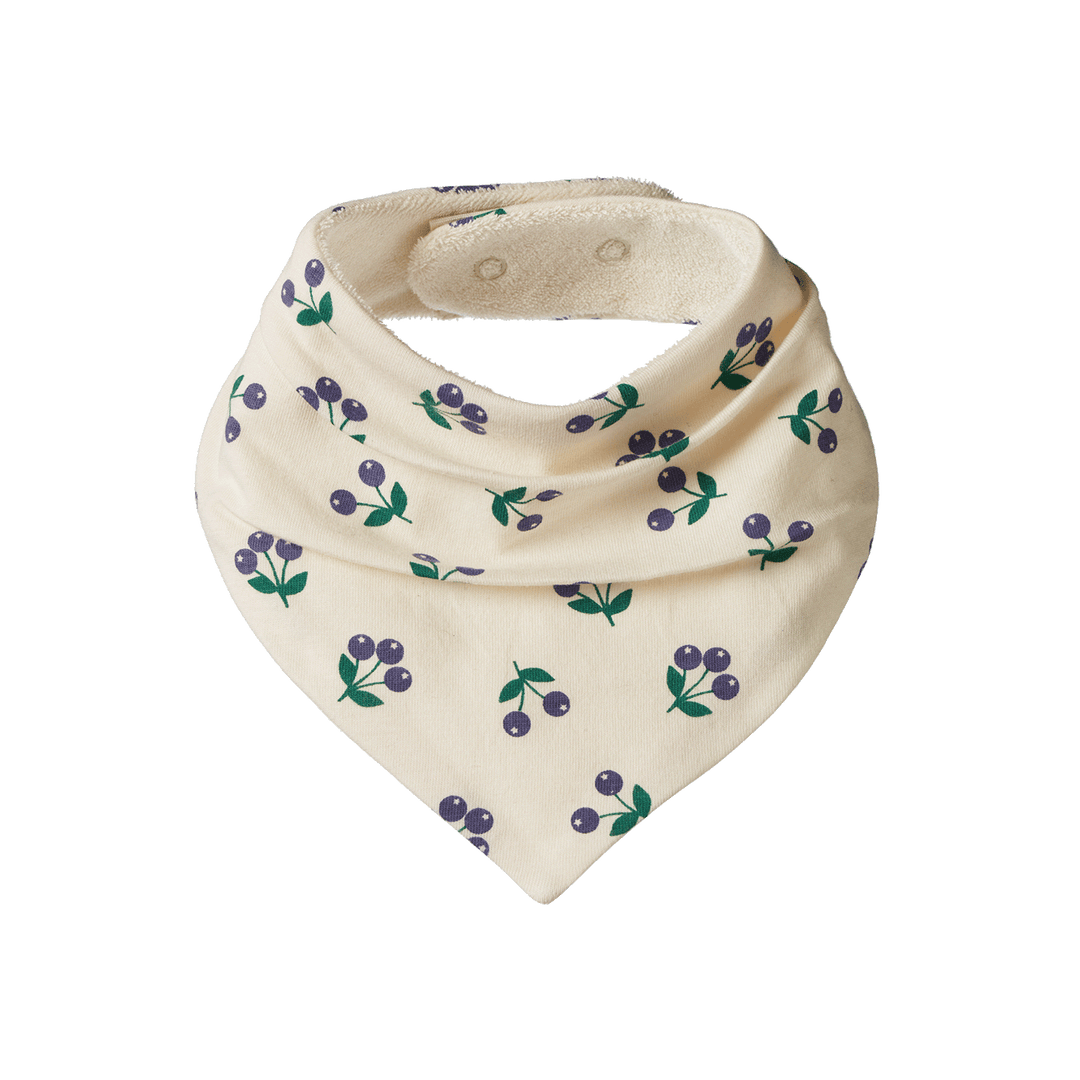 Bavoir triangle Nature Baby en coton naturel avec imprimé Petite baie d'hiver