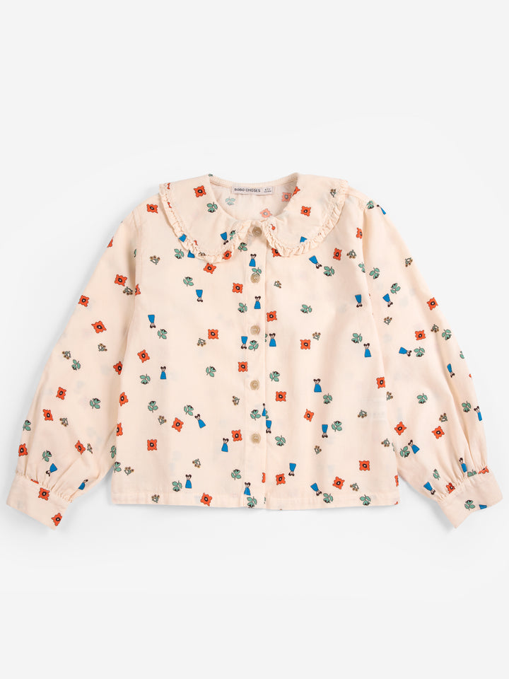 Blouse Bobo Choses en coton blanc avec imprimé floral 
