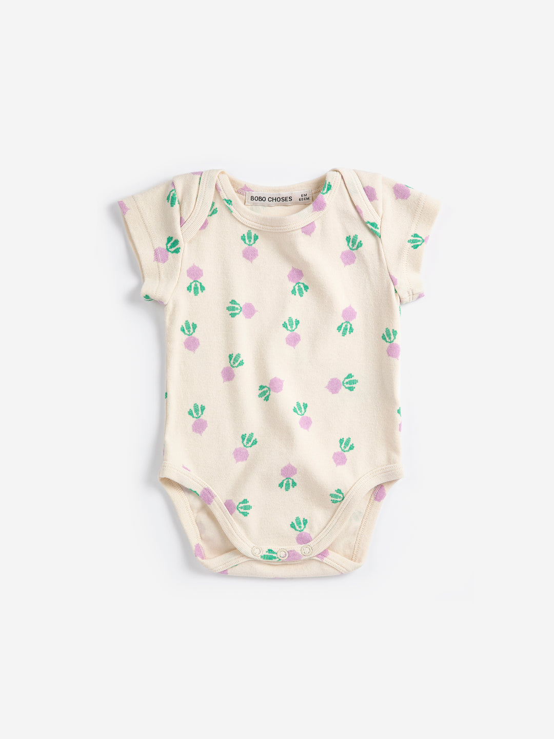 Body Bobo Choses en coton crème avec imprimé betteraves