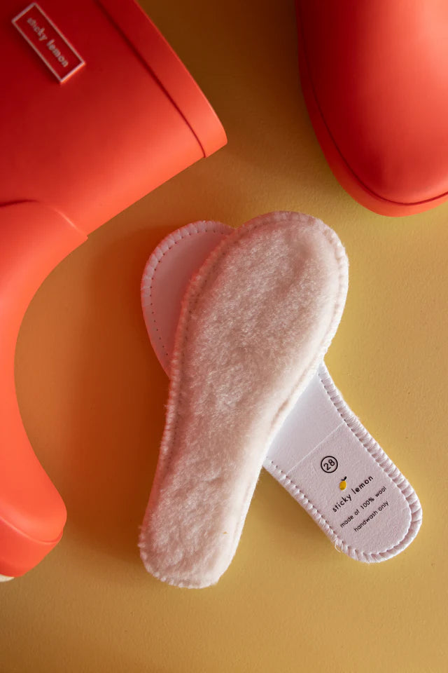 Semelles pour Bottes de pluie en caoutchouc orange et Bottes de pluie en caoutchouc orange 