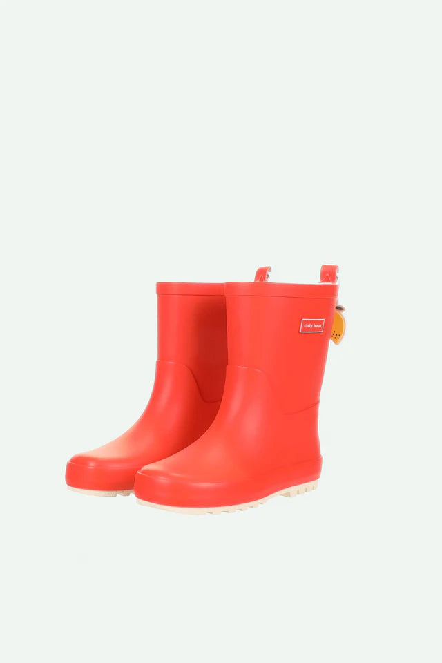 Bottes de pluie en caoutchouc orange 