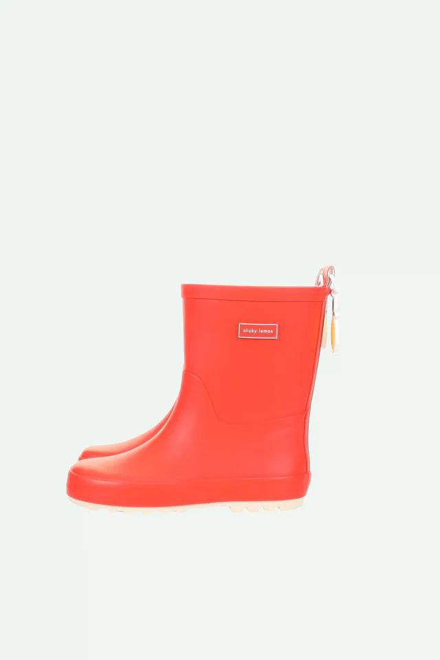 Bottes de pluie en caoutchouc orange 