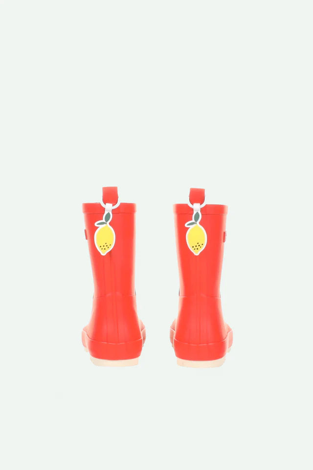 Bottes de pluie en caoutchouc orange 