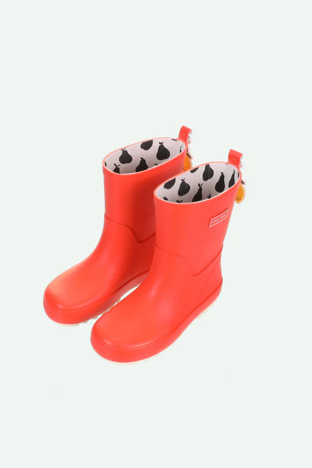 Bottes de pluie en caoutchouc orange 