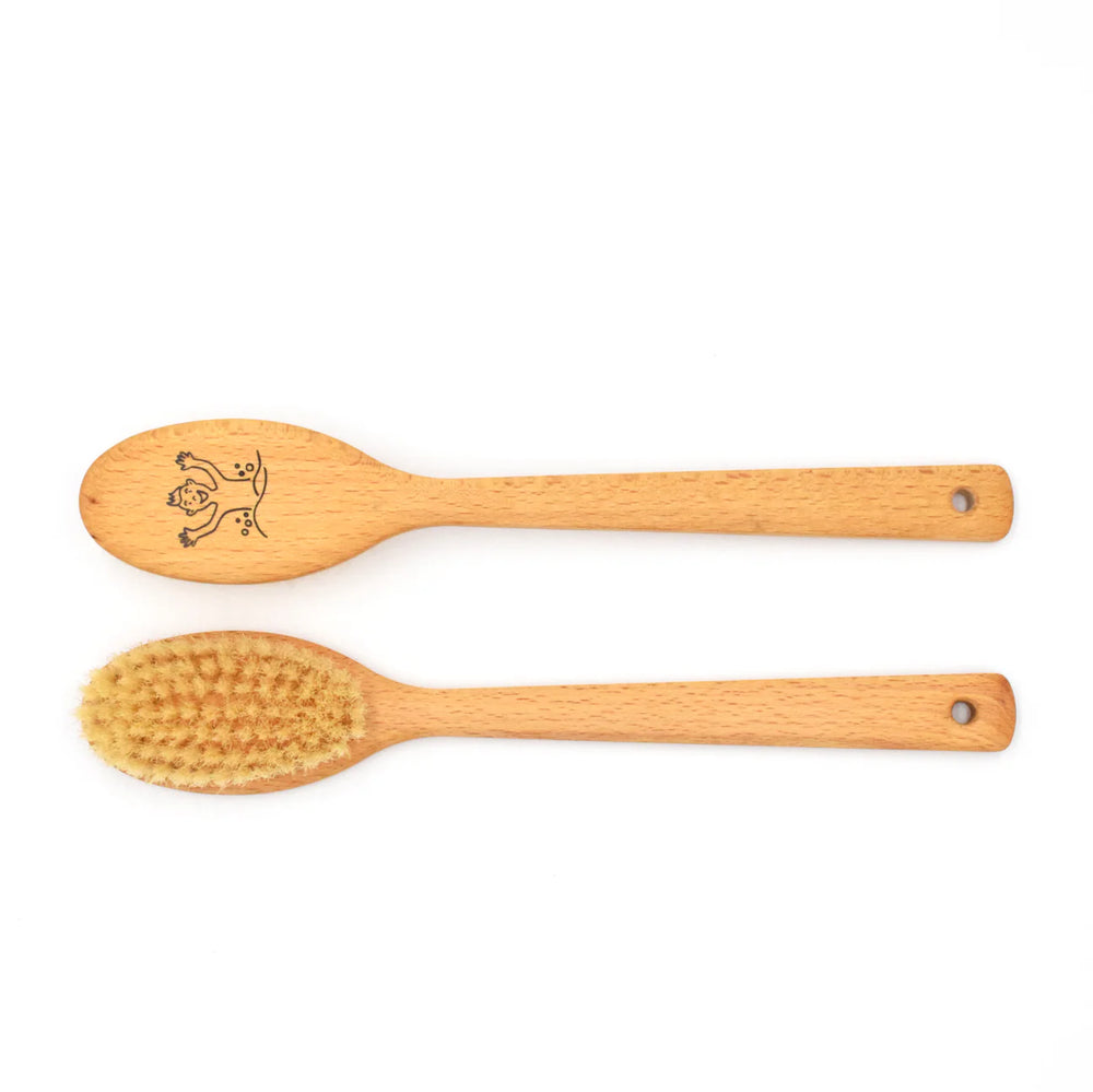 Brosse de bain pour enfants en bois