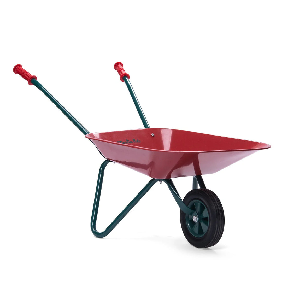 Brouette rouge en metal pour enfants