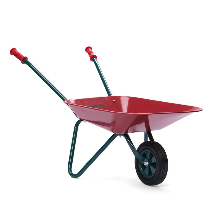 Brouette rouge en metal pour enfants