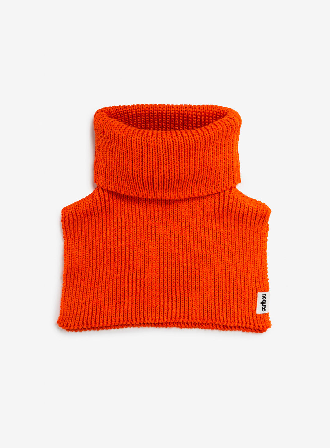 Cache cou en tricot tangerine