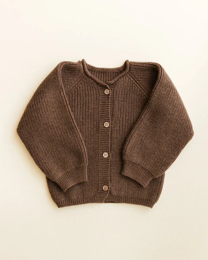 Cardigan Hvid en laine mérinos moka