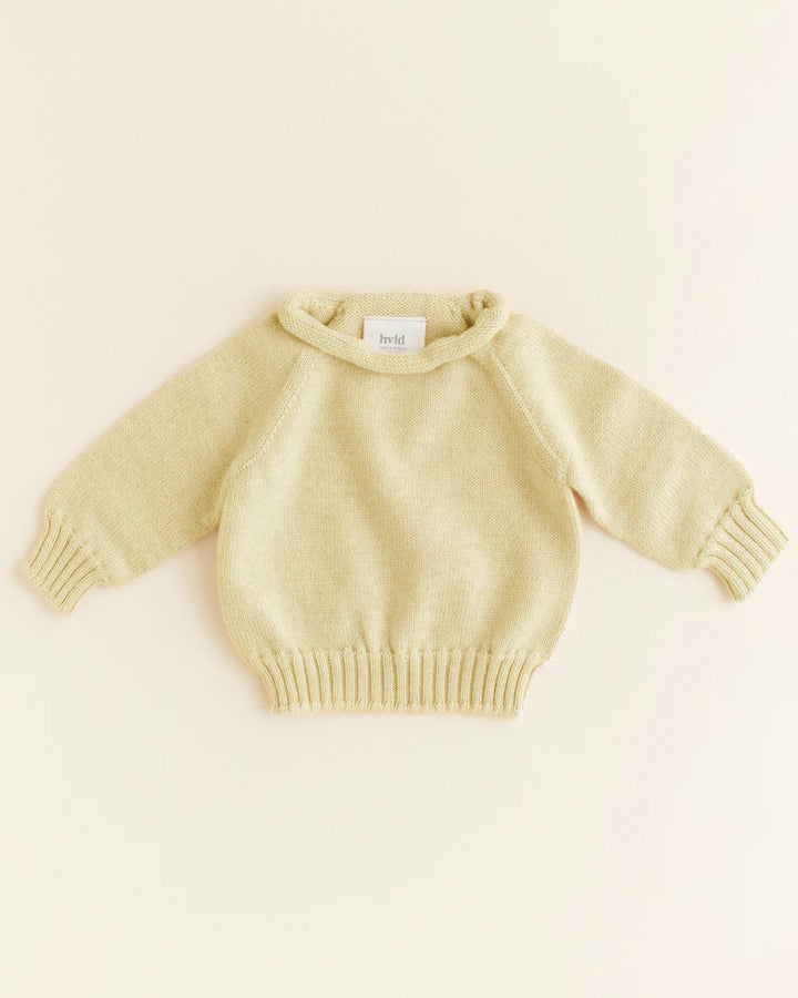 Cardigan tricoté en laine mérinos jaune pâle