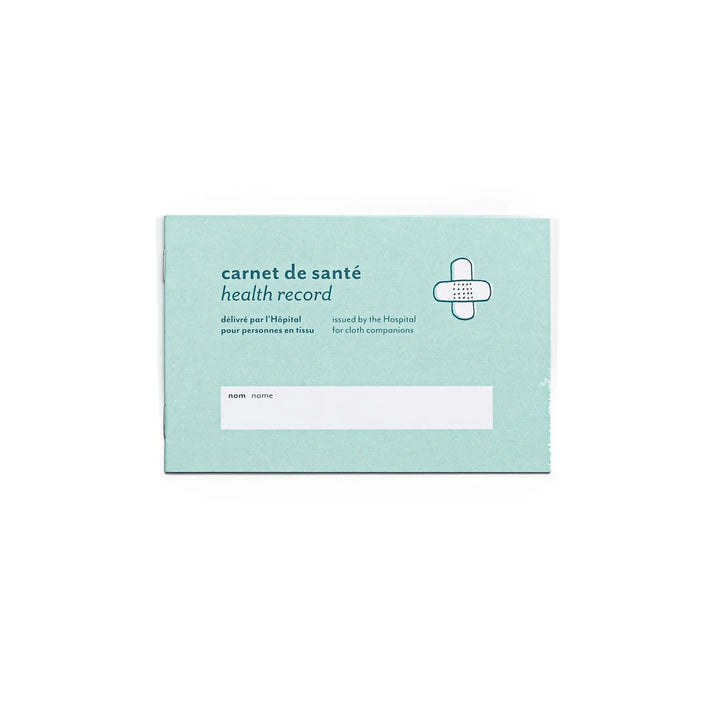 Carnet de santé pour Peluche Raplapla 
