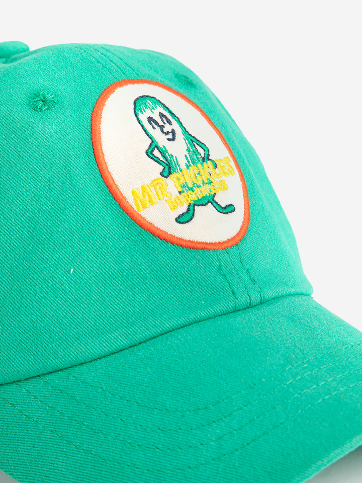 Casquette Bobo Choses en coton vert avec patch Mr Pickle 