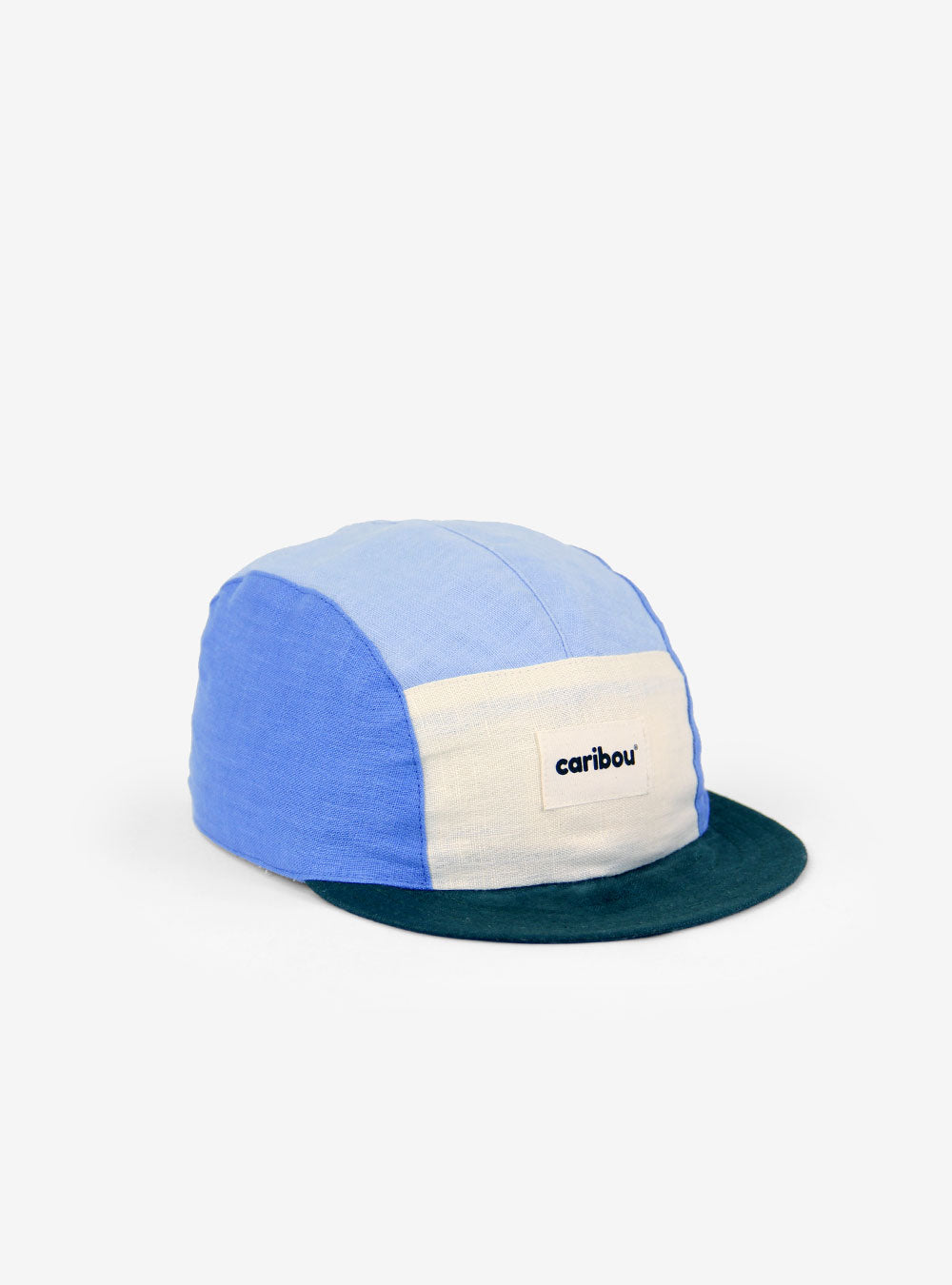 Casquette en lin Caribou beige, bleu