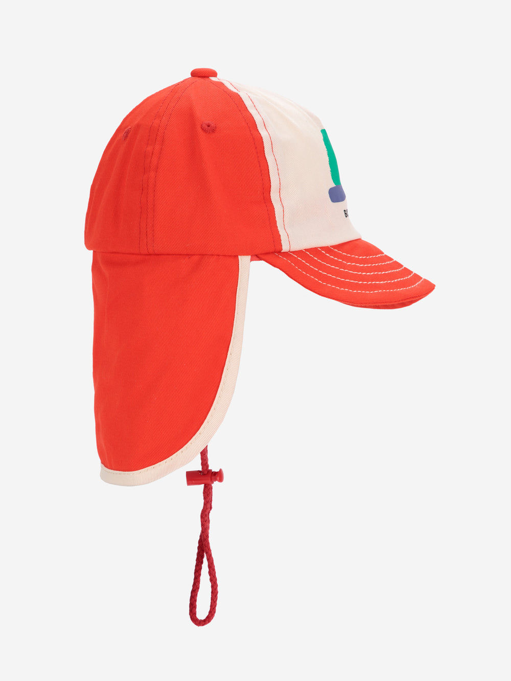 Casquette pour enfants rouge et blanc avec imprimé escargot Bobo Choses