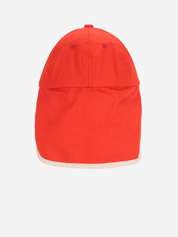 Dos de Casquette pour enfants rouge et blanc avec imprimé escargot Bobo Choses