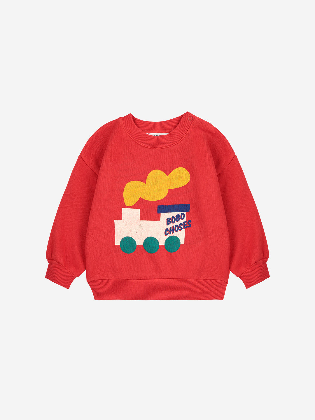 Chandail Bobo Choses coton ouaté rouge avec imprimé choo choo train