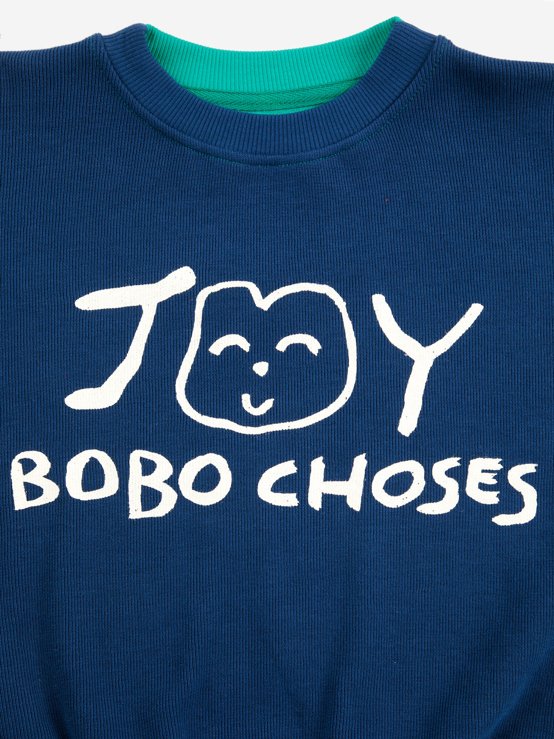 Chandail en coton bleu avec imprimé Joy Bobo Choses blanc