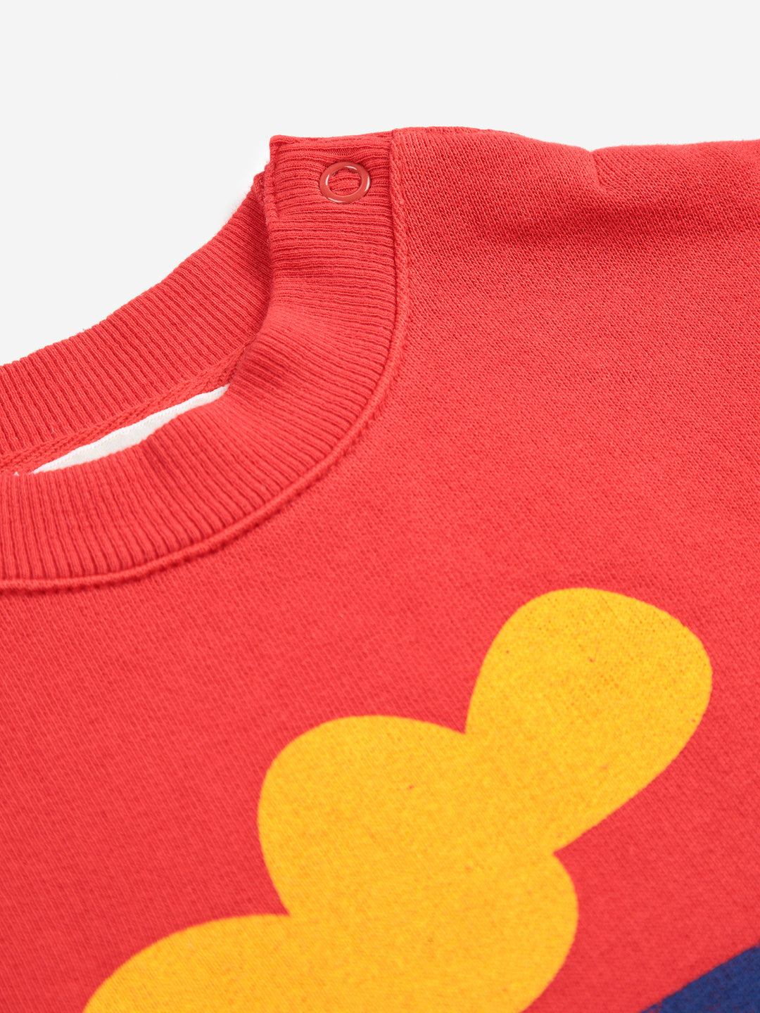 Détail de Chandail Bobo Choses coton ouaté rouge avec imprimé choo choo train