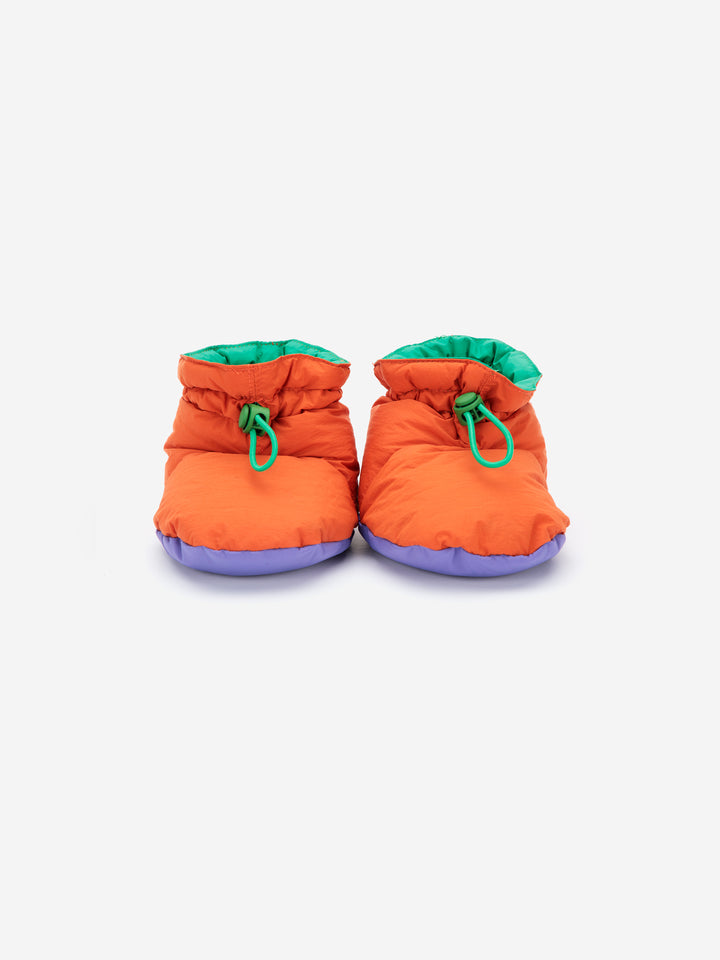 Chaussons Bobo Choses matelassés orange, mauve et vert