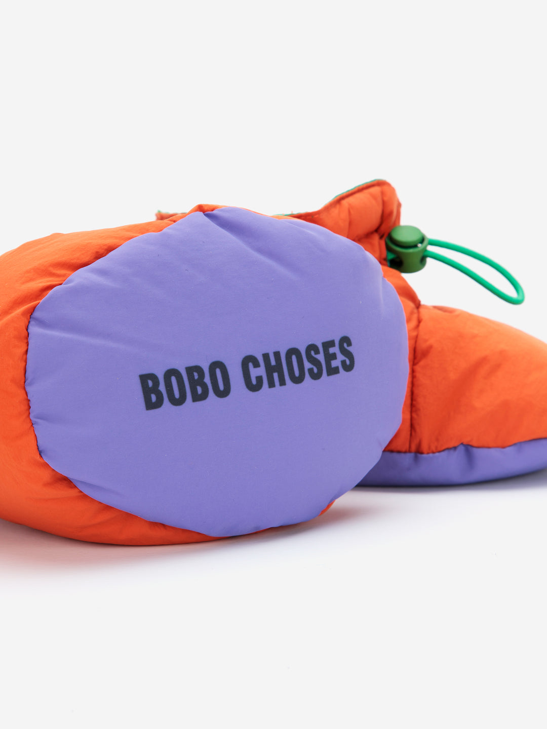 Chaussons Bobo Choses matelassés orange, mauve et vert