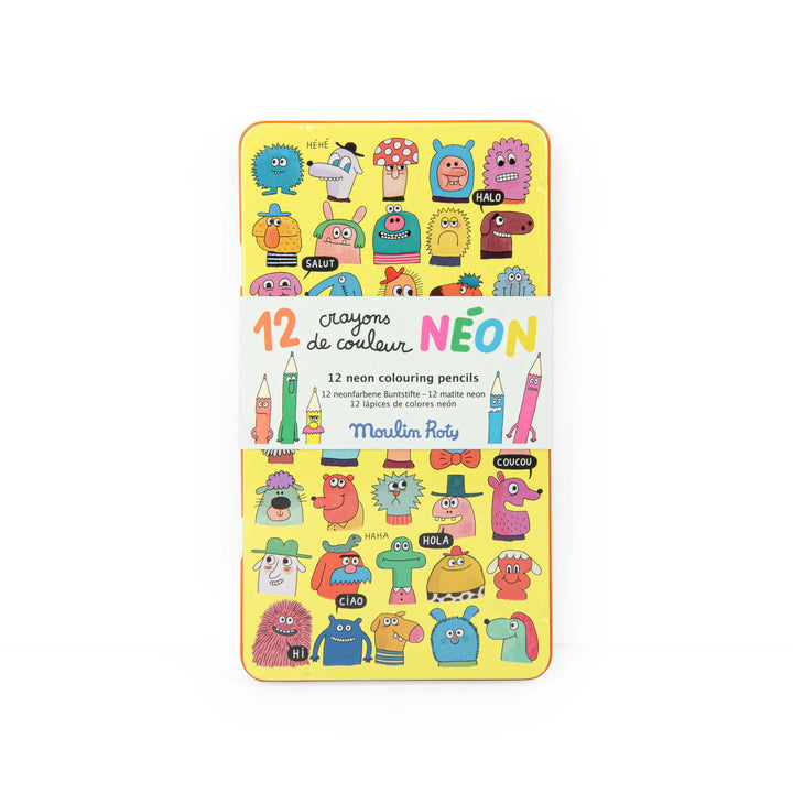 Coffret de 12 Crayons de couleurs fluo