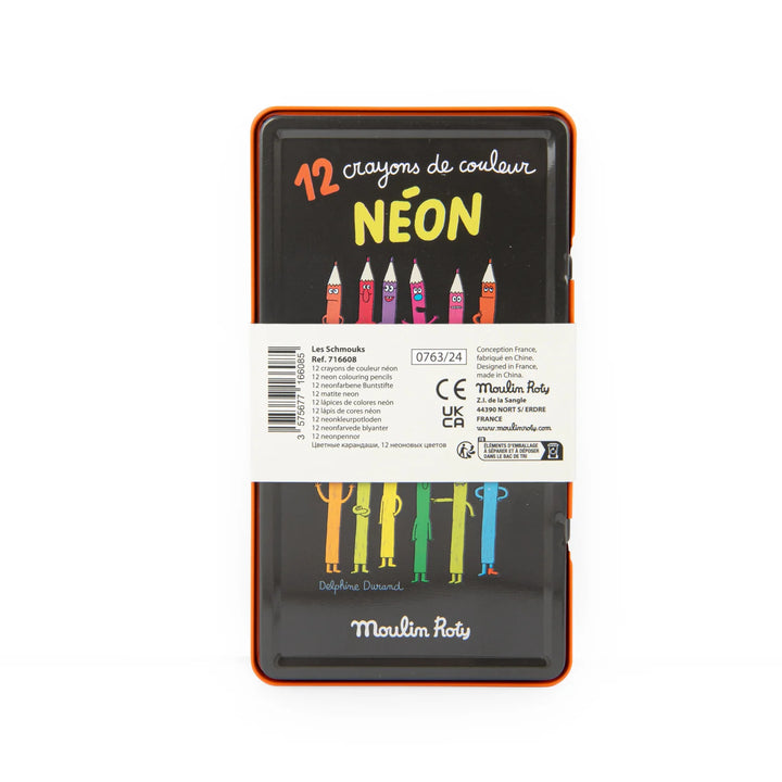  Coffret de 12 Crayons de couleurs fluo