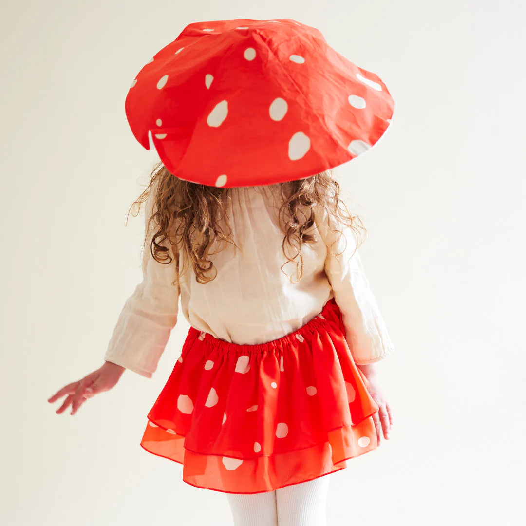 Fille avec Costume pour enfant champignon rouge 