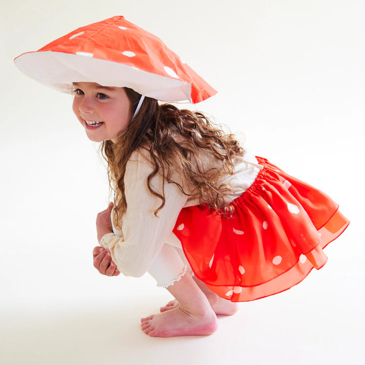 Fille avec Costume pour enfant champignon rouge 