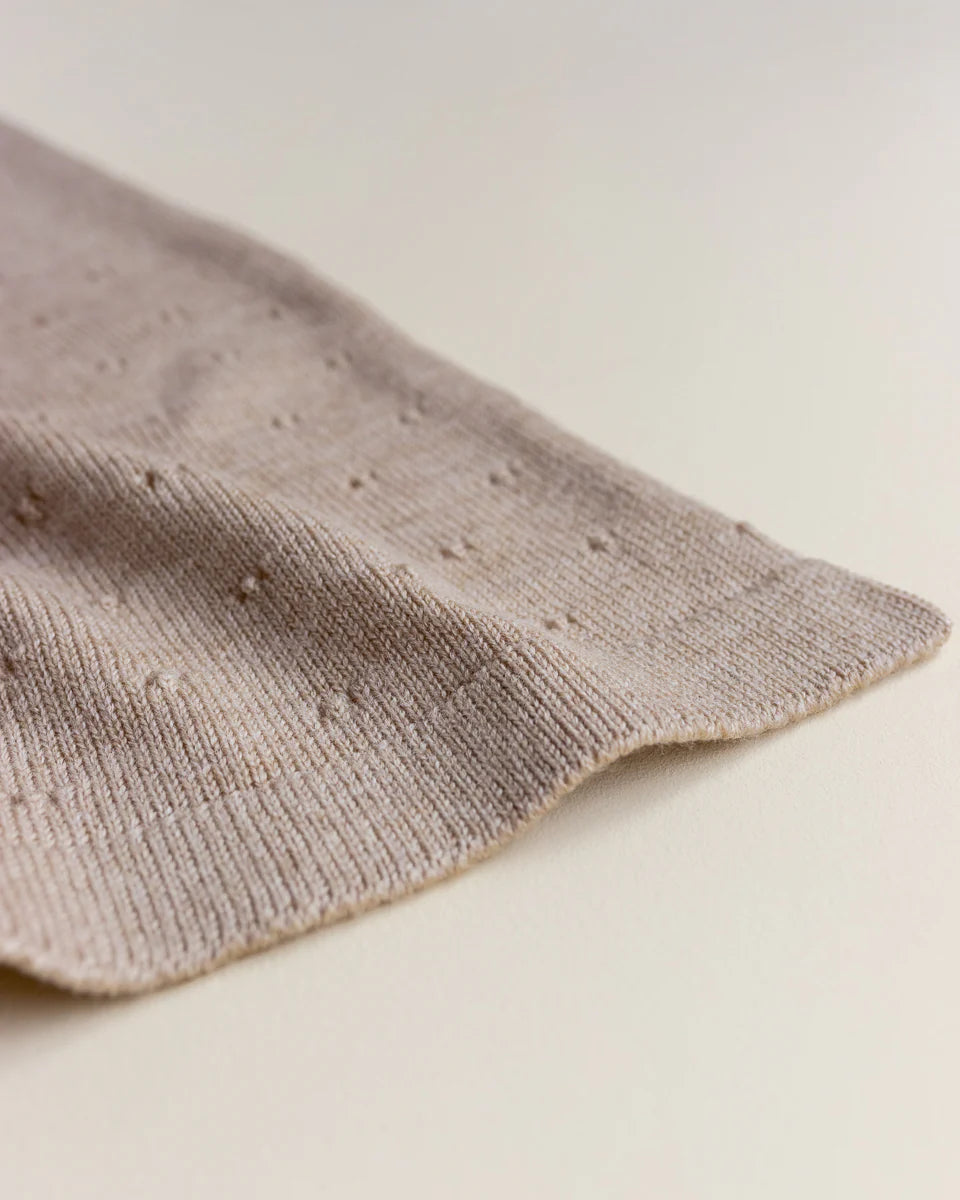 Bordure de Couverture Hvid en mérinos Sable