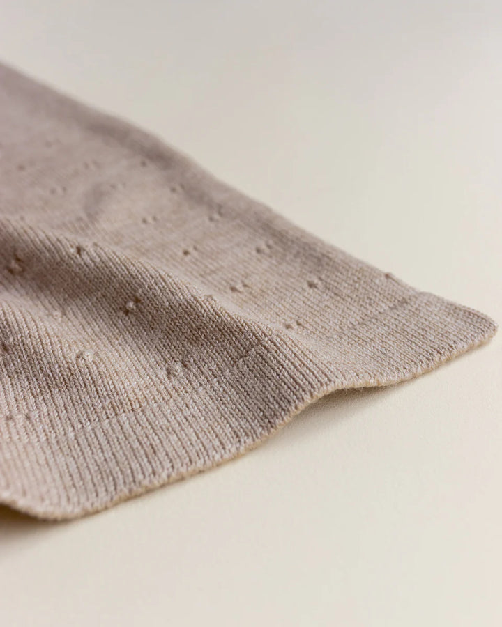 Bordure de Couverture Hvid en mérinos Sable