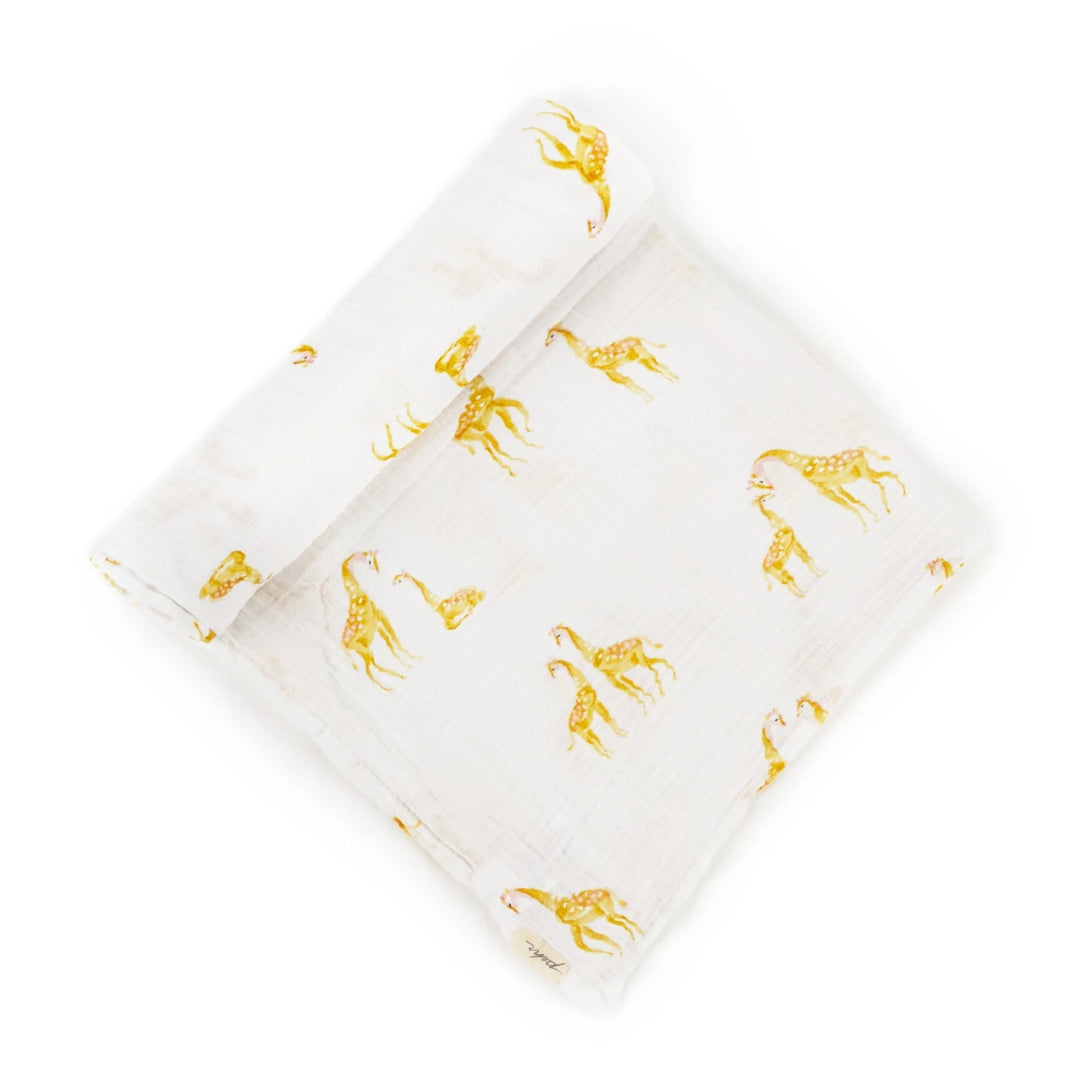 Couverture d'emmaillotage en coton avec imprimé girafes