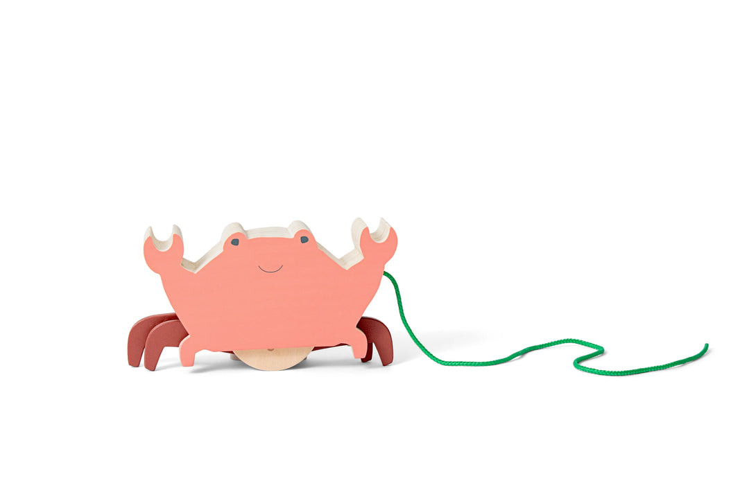 Crabe à tirer en bois