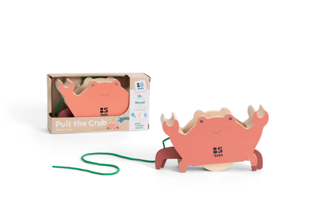 Crabe à tirer en bois