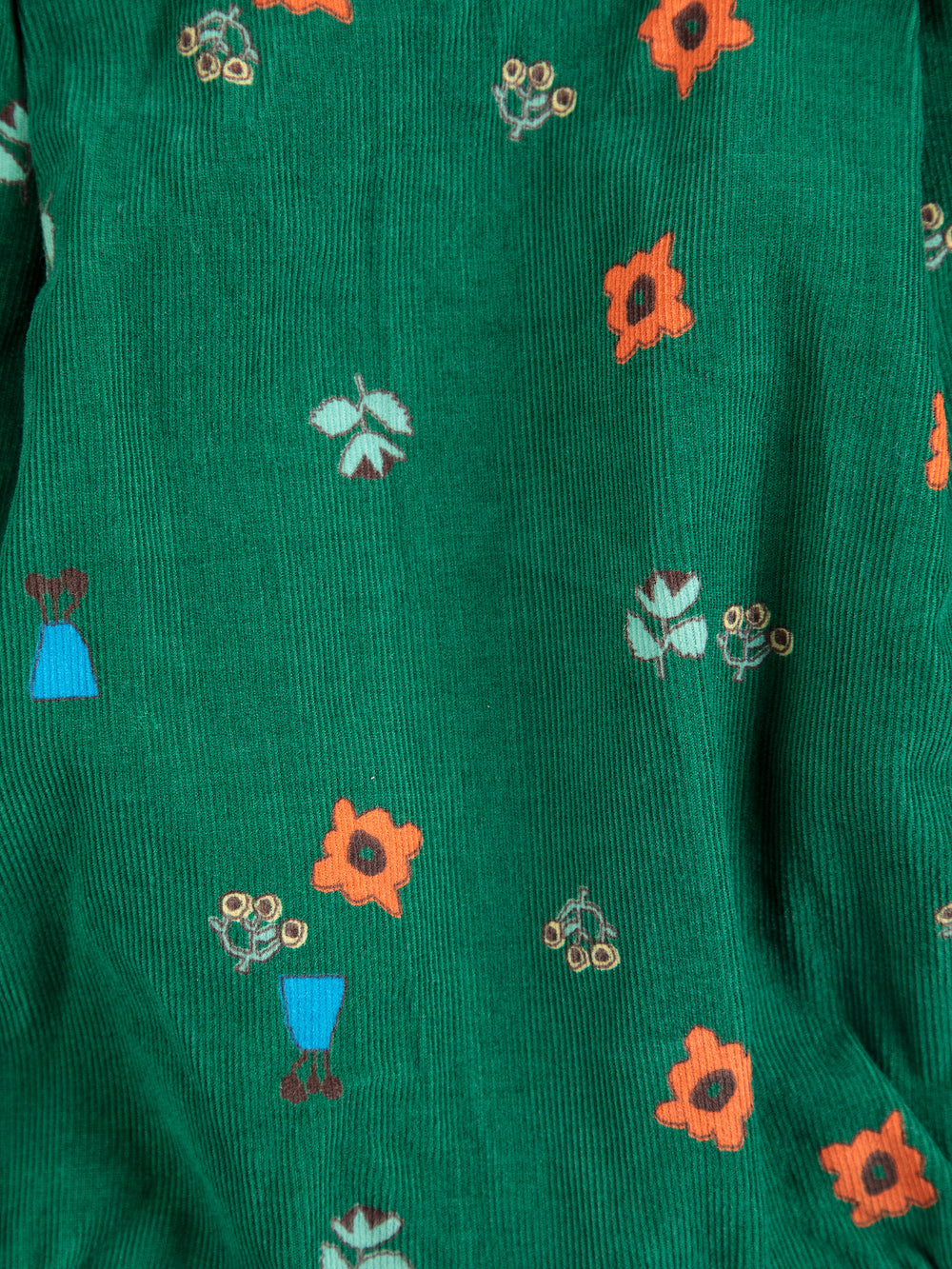 Détail de Cache-couche Bobo Choses en velours vert 