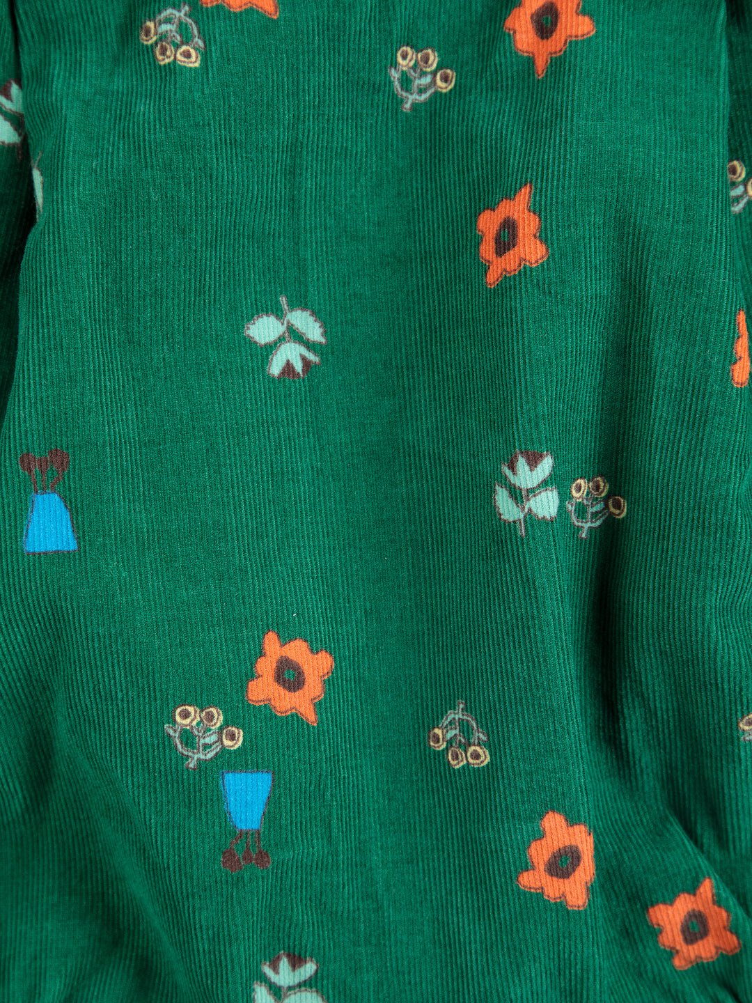 Détail de Cache-couche Bobo Choses en velours vert 