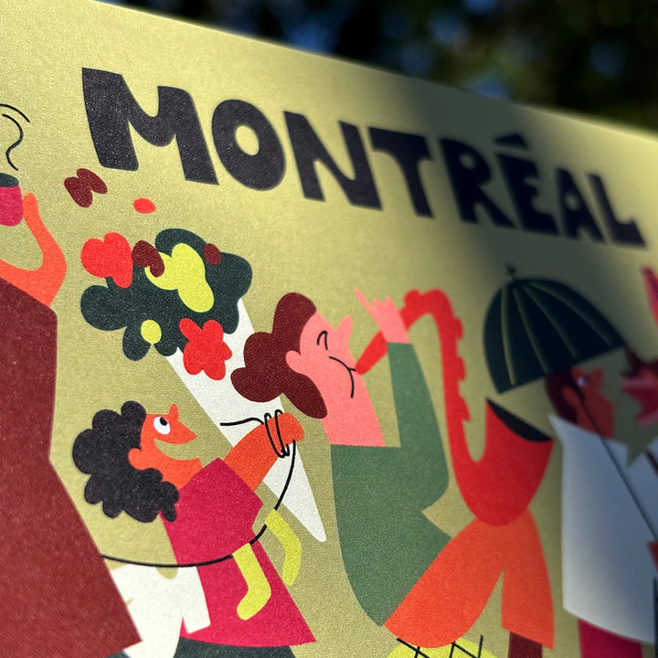Détail de Carte postale Montréal illustré par Cécile Gariépy