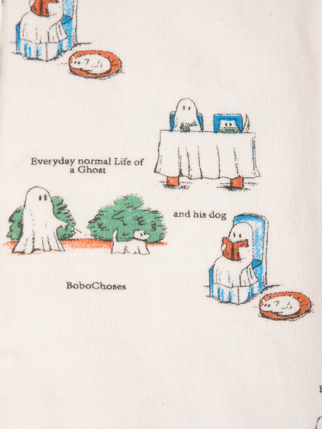 Détail de Enfant avec T-Shirt Bobo Choses en coton blanc avec imprimé monstres