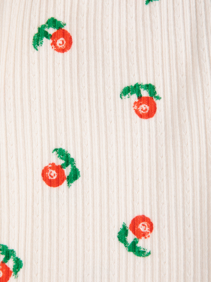 Détail de Leggings Bobo Choses pour bébé en coton blanc avec imprimé fleurs