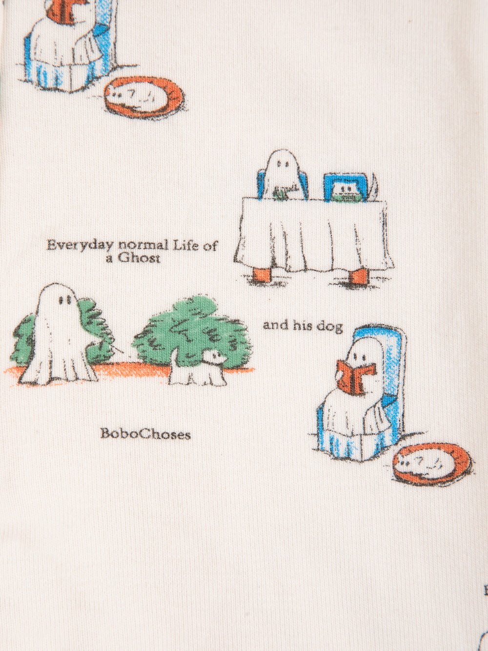 Détail de Leggings Bobo Choses pour bébé en coton blanc avec imprimé monstres
