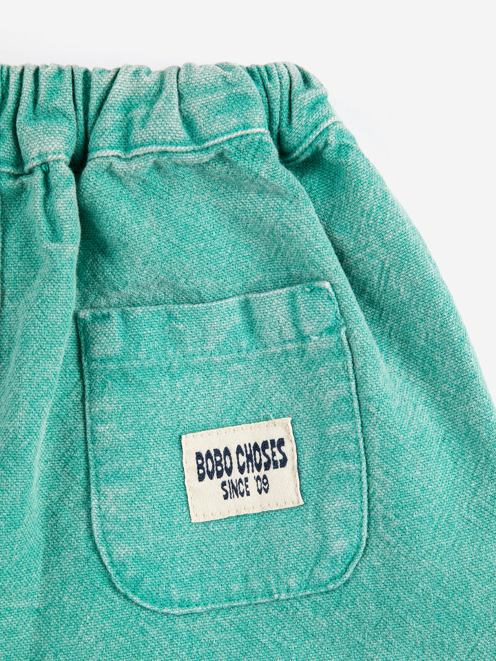Détail de Pantalon Bobo Choses en coton vert 