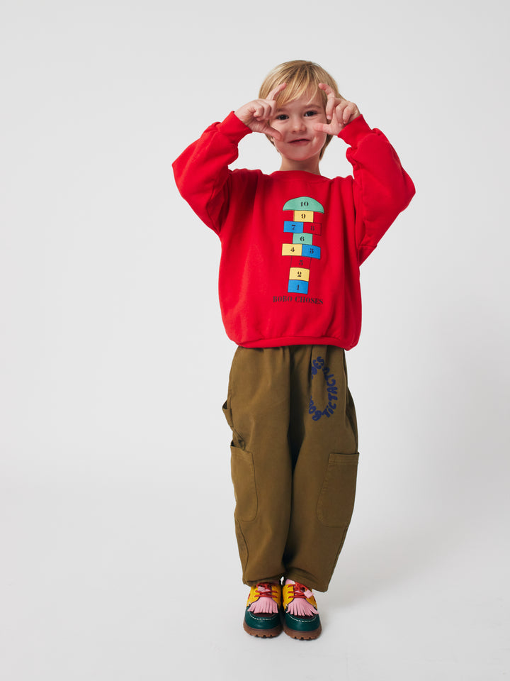 Enfant avec Pantalon cargo Bobo Choses en coton olive 