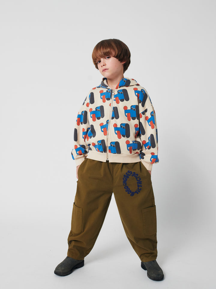 Enfant avec Pantalon cargo Bobo Choses en coton olive 