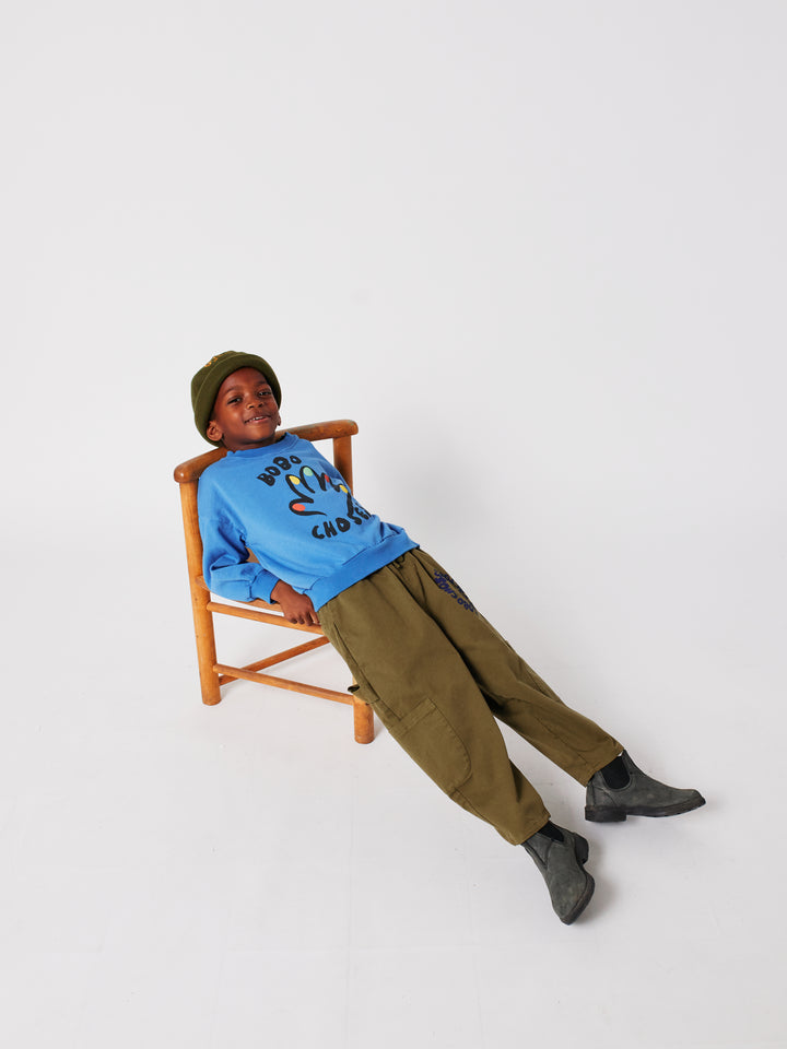Enfant avec Pantalon cargo Bobo Choses en coton olive 