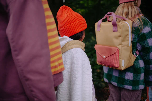 Enfant avec Sac à dos Moyen Sticky Lemon jaune, orange et rose