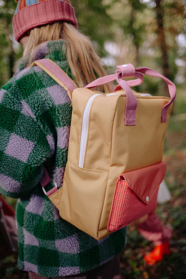 Enfant avec Sac à dos Moyen Sticky Lemon jaune, orange et rose