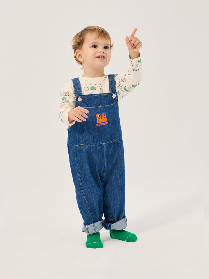 Enfant avec T-Shirt Bobo Choses en coton blanc avec imprimé monstres