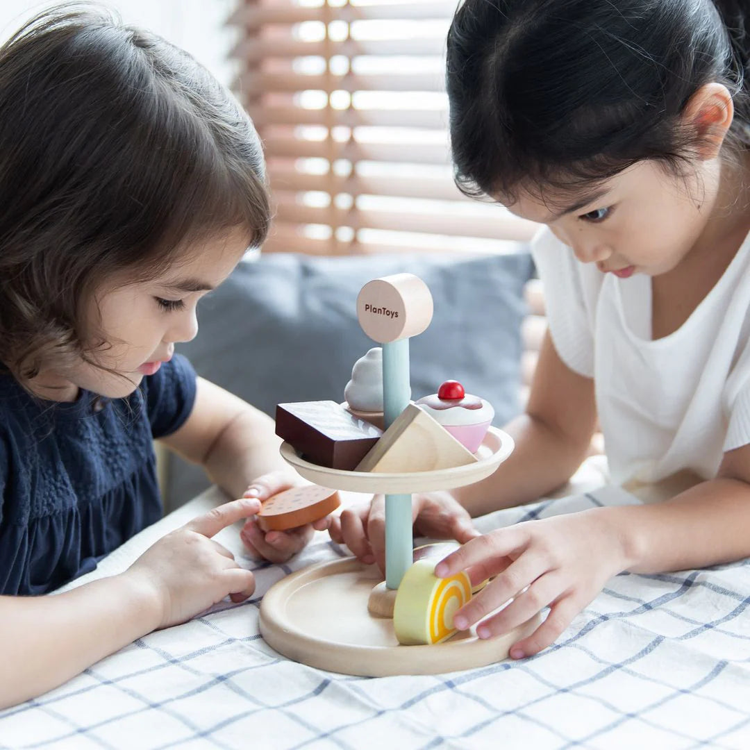 Enfants avec Ensemble de boulangerie en bois